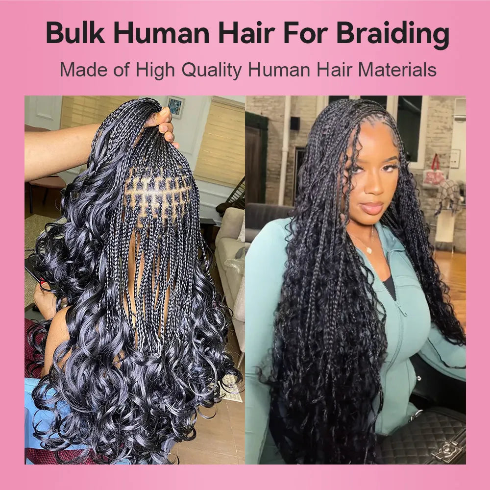 Body Wave Bulk Human Hair for Braiding BORUIHAIR