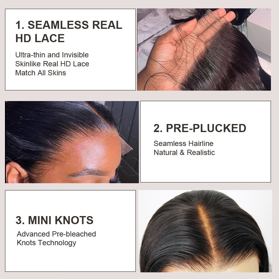 250% Top Raw Hair Straight Wig |13x4 & 13x6 Lace | HD Lace Frontal Wig | Boruihair 100% Human Hair