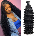 #1 Jet Black Bulk Human Hair For Boho Braids BORUIHAIR
