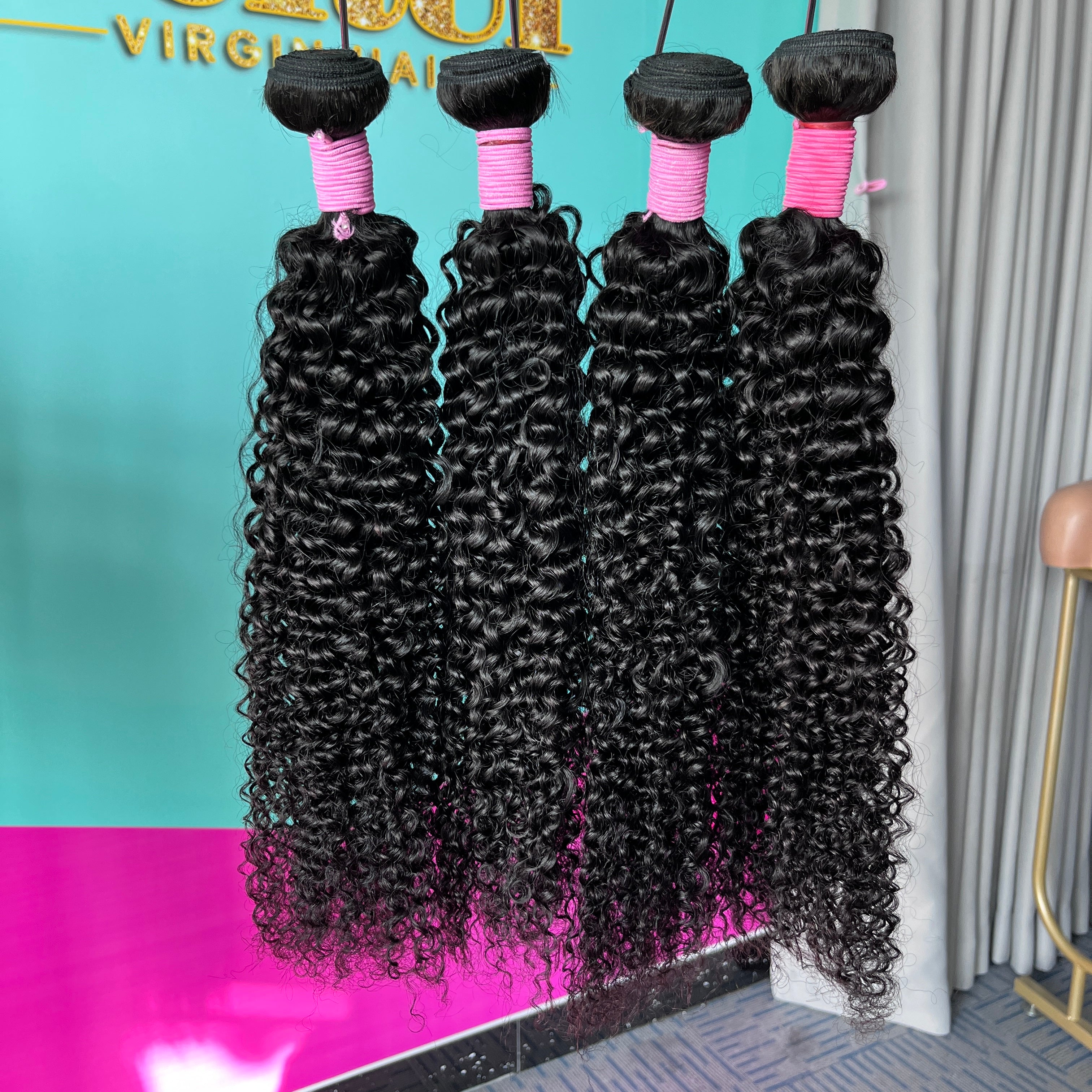 Kinky Curly 4PCS Bundles & 1PC Closure or Frontal – 5x5, 13x4 & 13x6 | 100% Human Hair | Transparent Lace Wig | Boruihair
