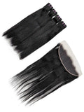 Straight 4PCS Bundles & 1PC 13x4 Lace Frontal | Transparent & HD Lace | 100% Human Hair | Top Virgin Hair
