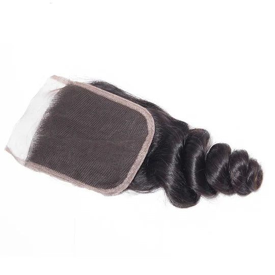 Loose Wave 3PCS Bundles & 1PC Closure or Frontal – 5x5, 13x4 & 13x6 | 100% Human Hair | Transparent Lace Wig | Boruihair