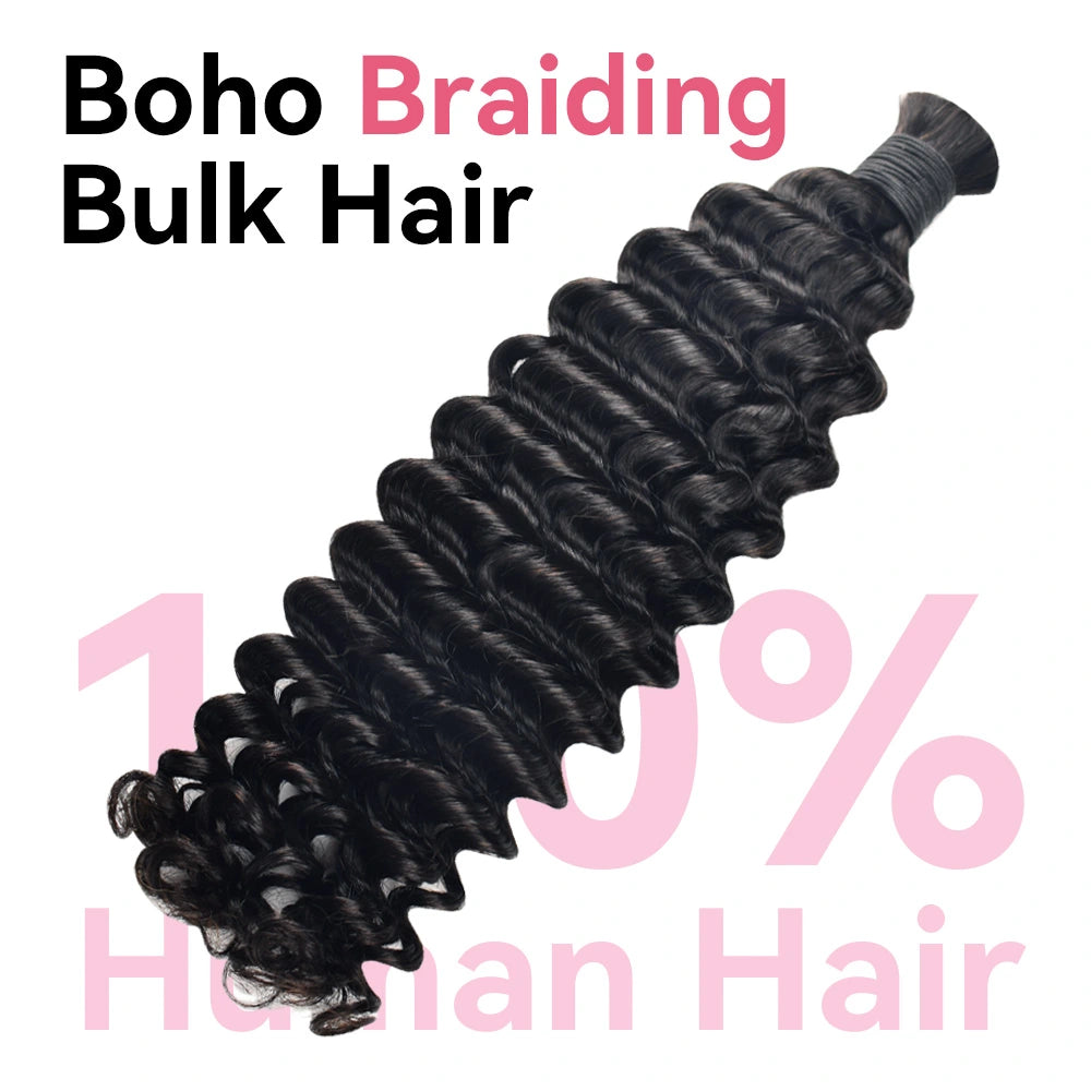Deep Wave Best Human Hair For Braiding BORUIHAIR