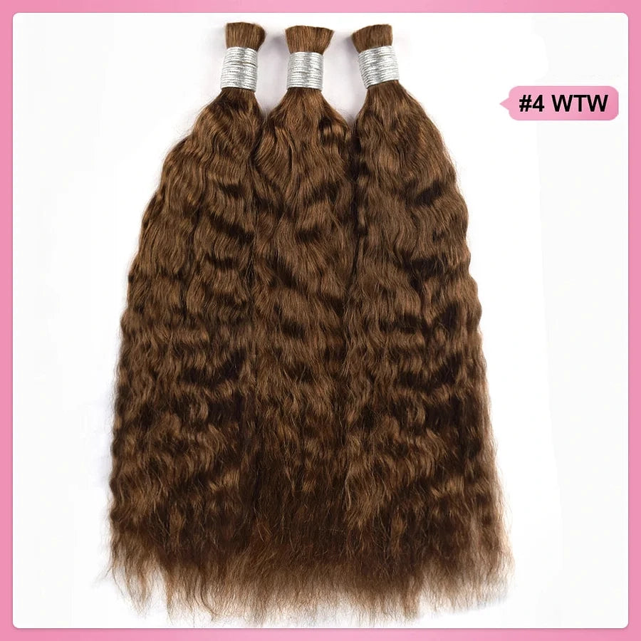 #4 Wave And Wet Human Bulk Hair For Braiding BORUIHAIR