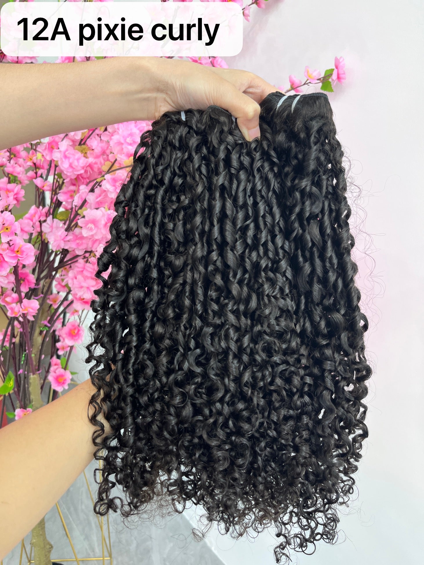 3PCS 12A Virgin Hair Pixie Curly Hair Bundles | 100% Human Hair