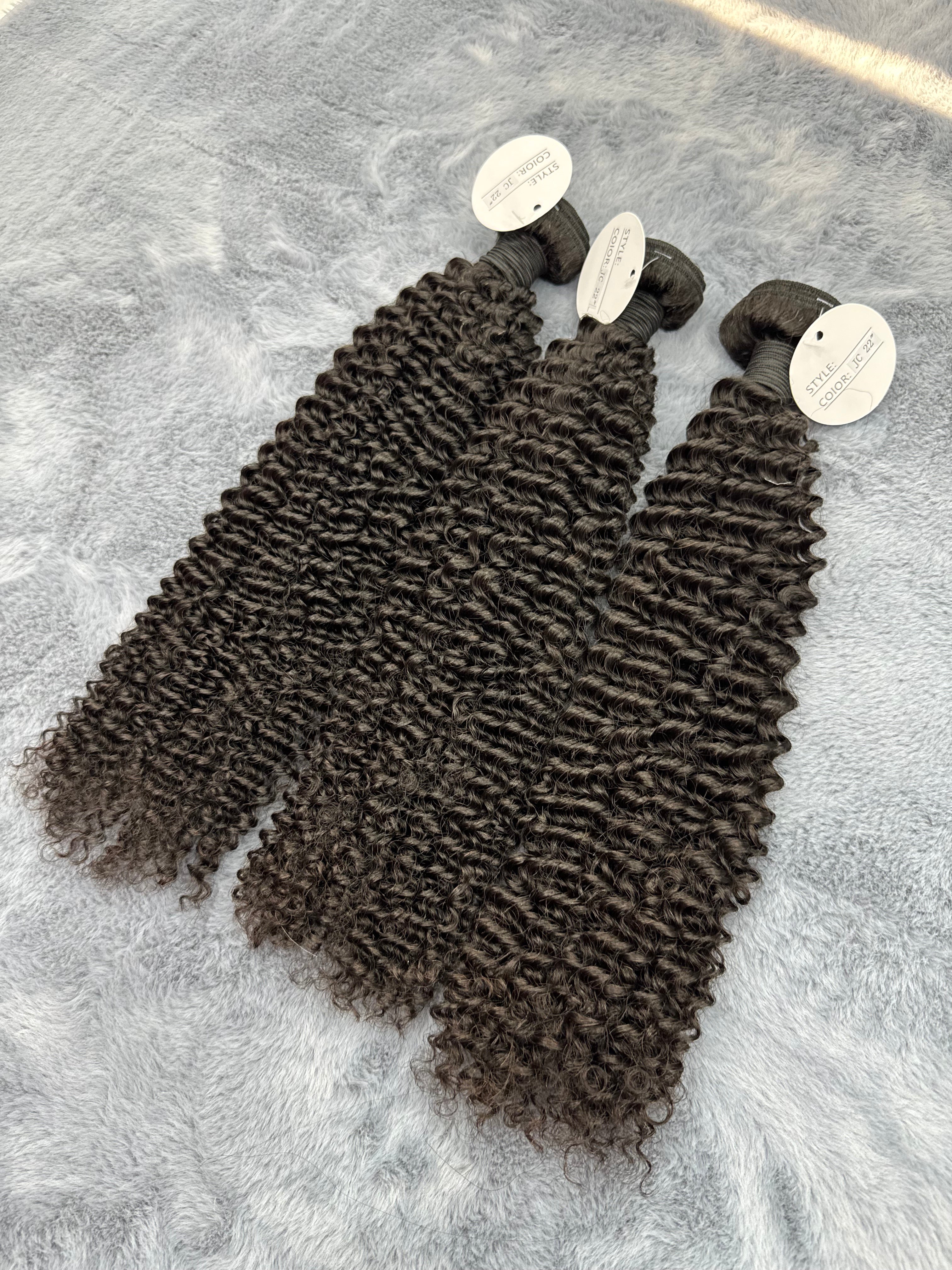 3PCS Jerry Curly Top Virgin Hair Bundles | 12–30 Inch |  Boruihair |  100% Human Hair