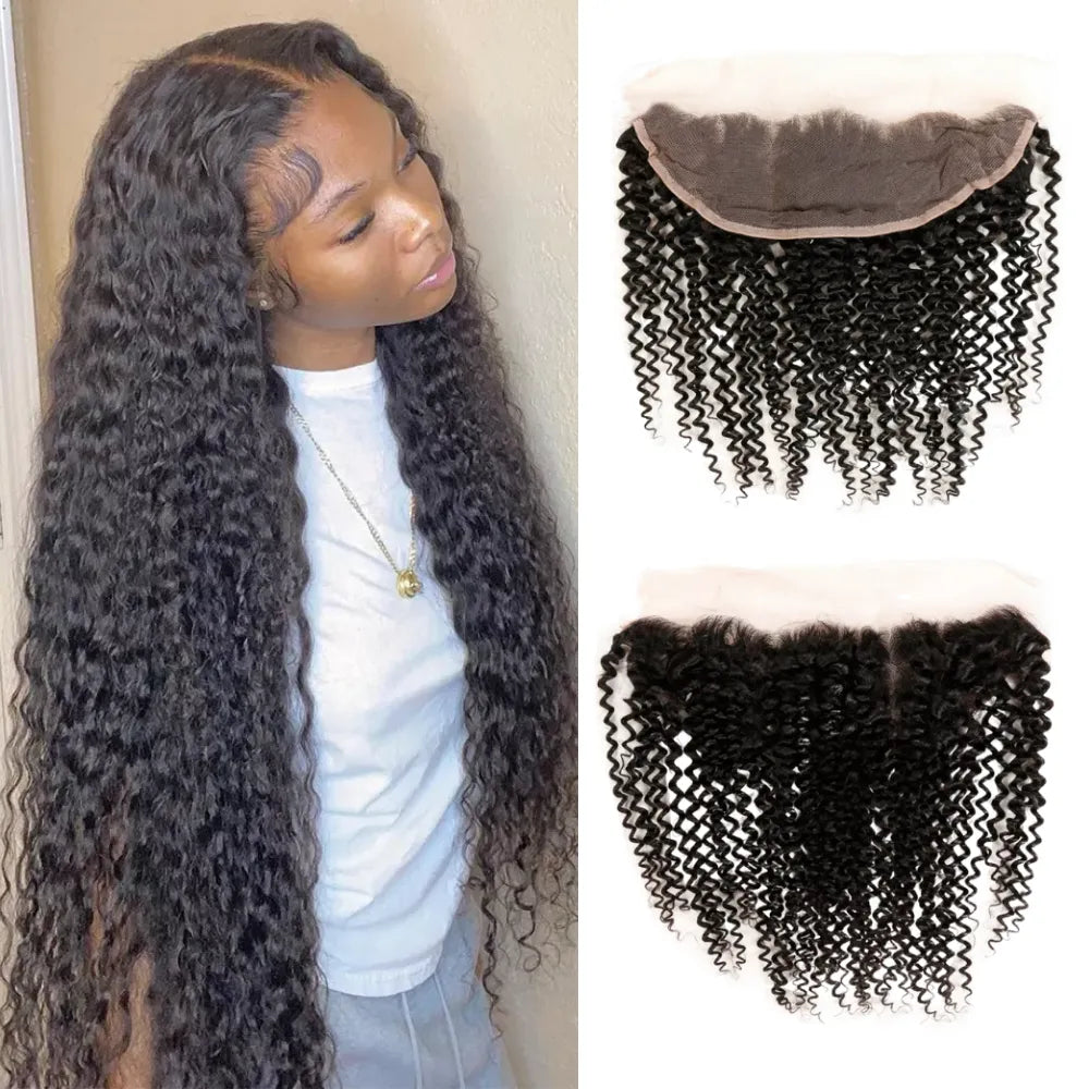 Kinky Curly Lace 2x6 Closures | 12–22"| 100% Human Hair | Transparent & HD Lace | Boruihair