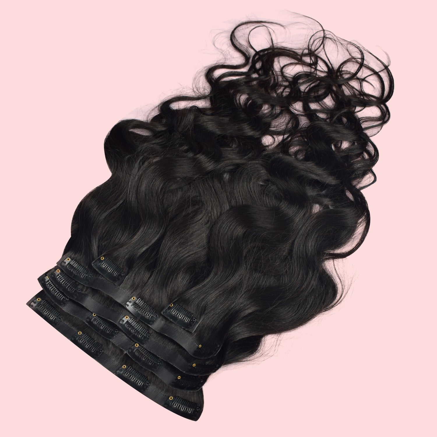 #1B 6Pcs Body Wave | PU Seamless Clip ins | Extensions Real Human Hair | boruihair