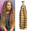 #P30/613 Ombre Brown Bohemian Human Hair For Braiding BORUIHAIR