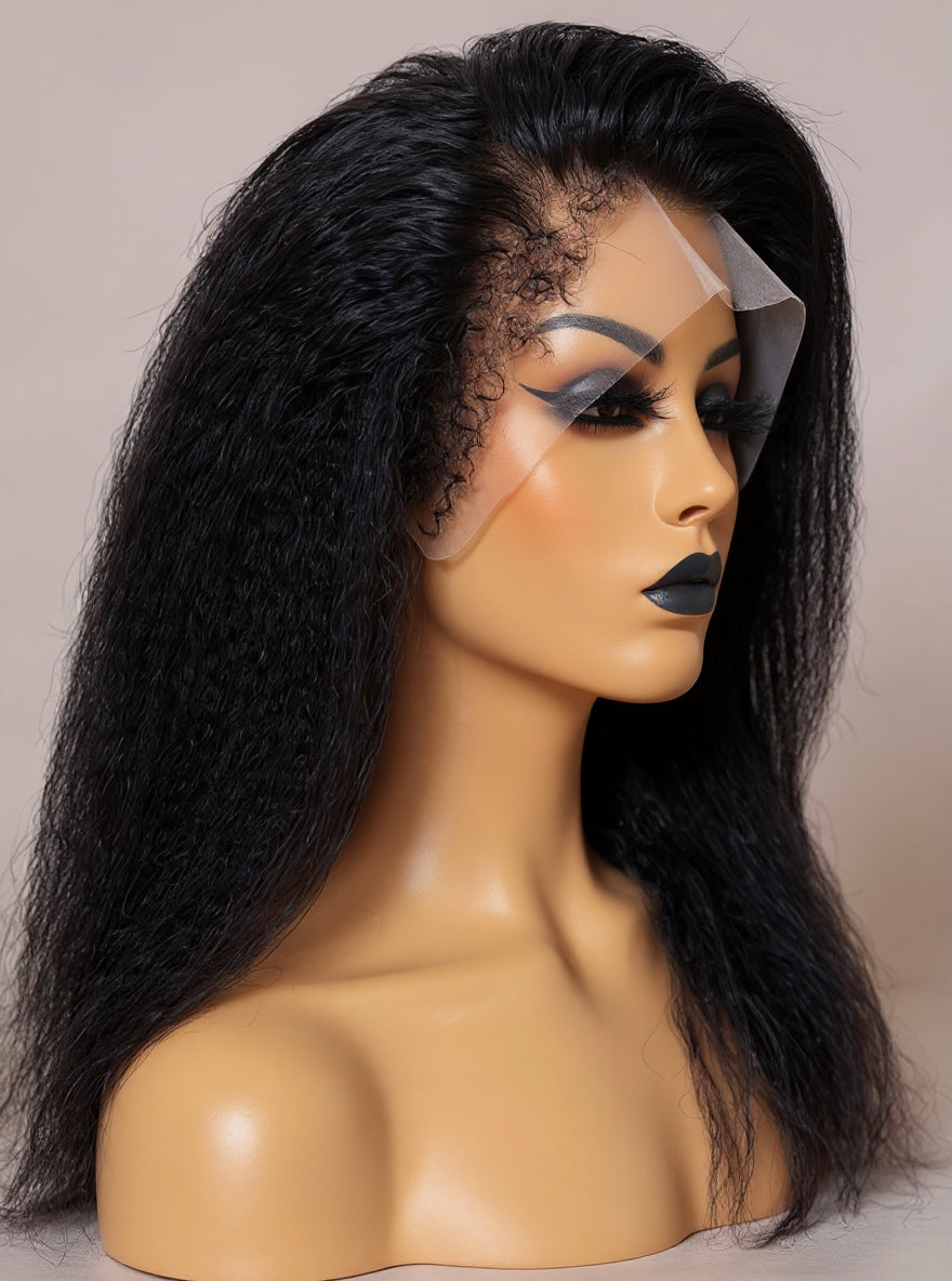 4C Edges Baby Hair Lace Wig | 13x4 & 13x6 HD Lace Frontal Wig| Natural Hairline Kinky Straight Wig
