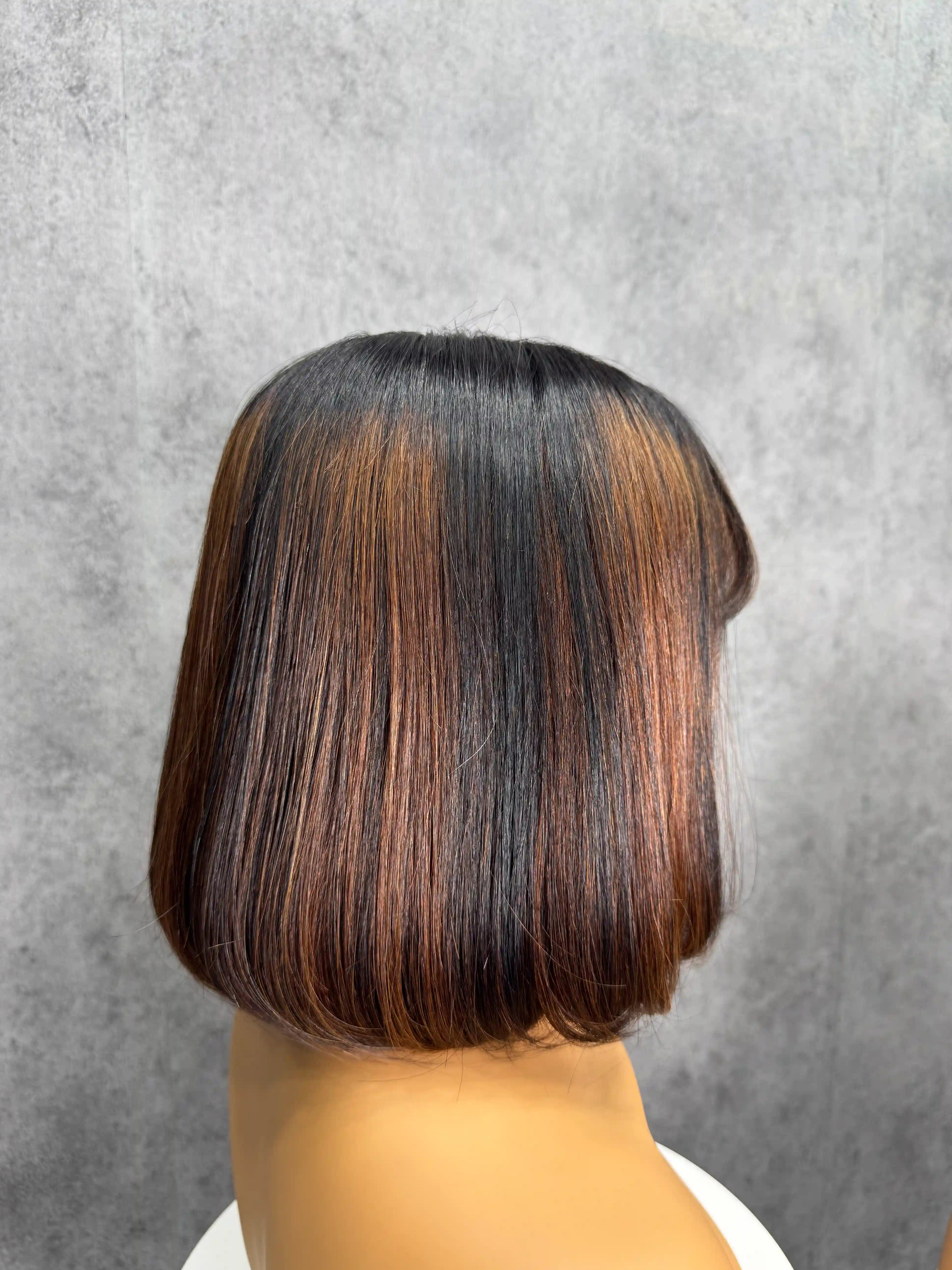 2x6 Lace Bob Human Hair Wig With Bangs Vietnamese Lace Straight Colorful Wig| 2x6 Transparent Closure | 100% Human Hair | Boruihair