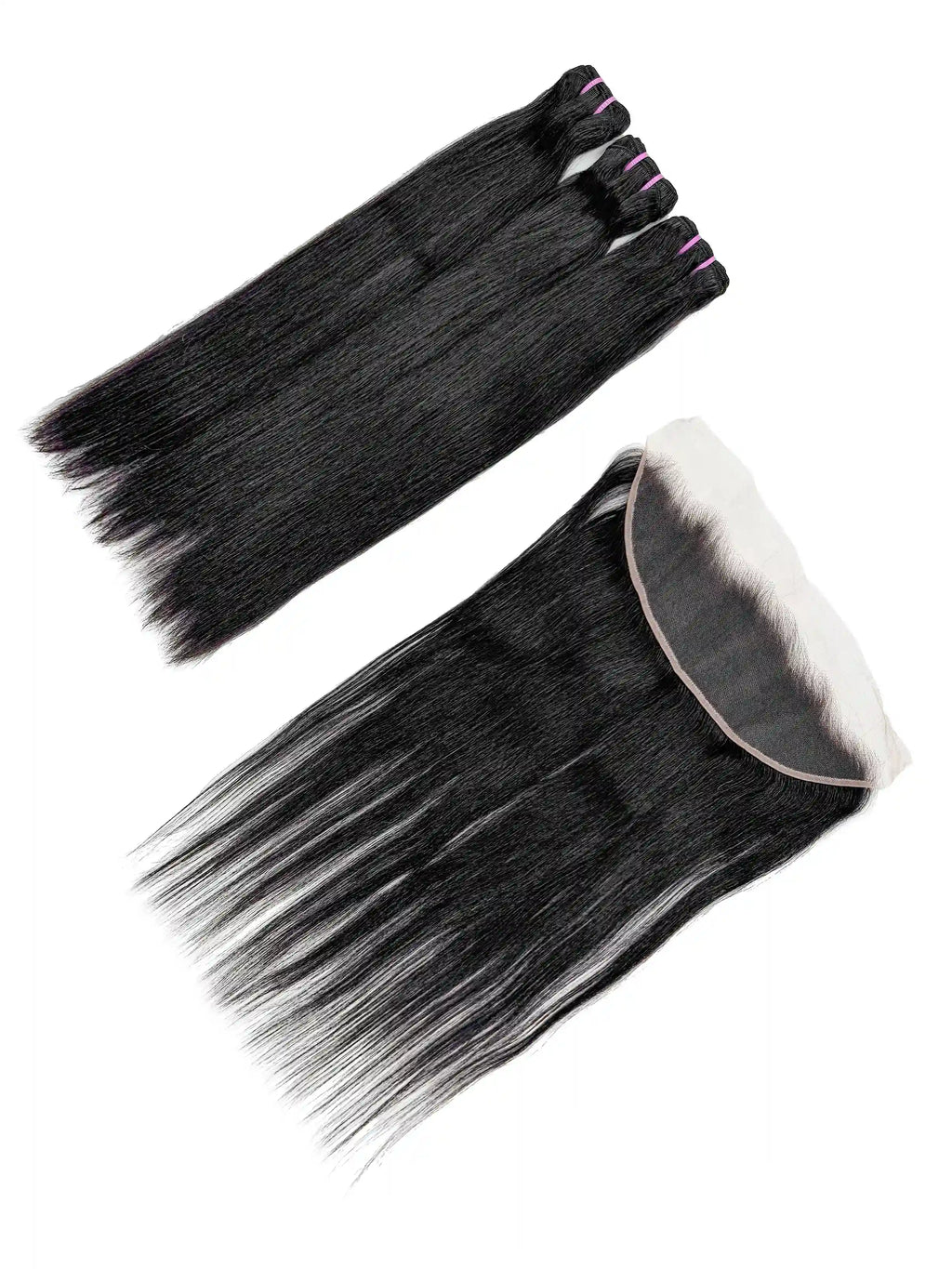 Straight 3PCS Bundles & 1PC 13x4 Lace Frontal | Transparent & HD Lace | 100% Human Hair | Top Virgin Hair