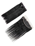 Straight 3PCS Bundles & 1PC 13x4 Lace Frontal | Transparent & HD Lace | 100% Human Hair | Top Virgin Hair