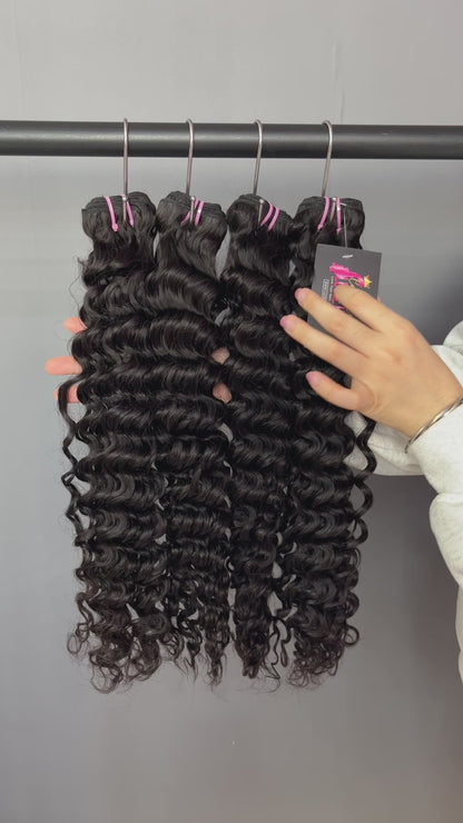 Luceehair 3/4PCS 12A Burmese Mink Hair Deep Wave Bundles